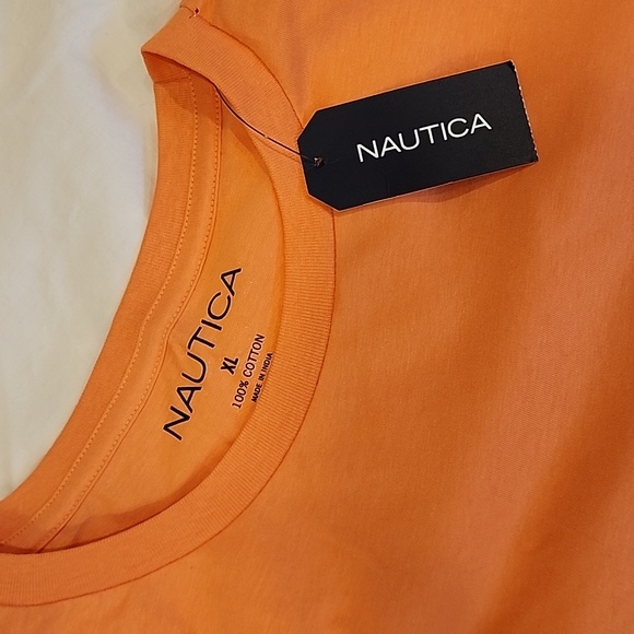 Rand New Men's Nautica Orange T Shirt. Size XL - Picture 2 of 3